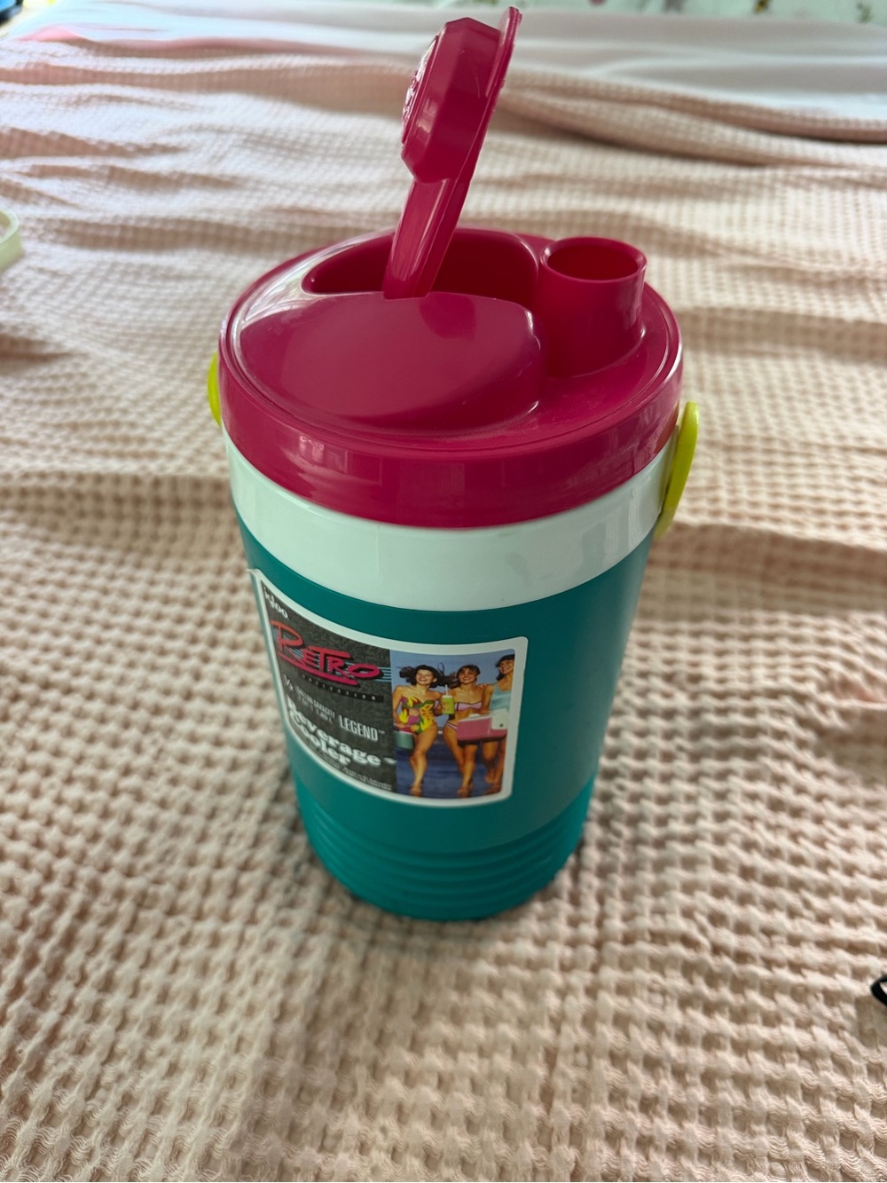 Teal and Hot Pink Insulated Beverage Jug